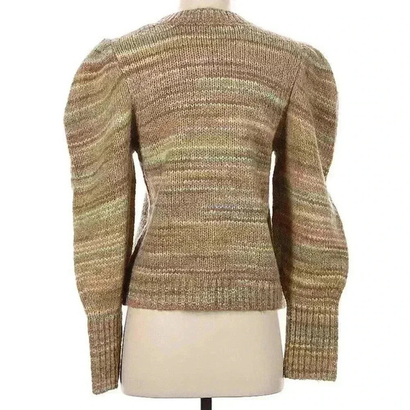 Loveshackfancy Sweater S Wool Pullover Balloon Puff Sleeve Aquarius Crewneck NEW - Picture 3 of 9